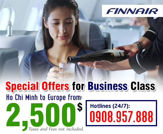 Ưu đãi giành cho khách thương gia khi đặt vé máy bay của Finnair cho các hành trình đến Châu Âu