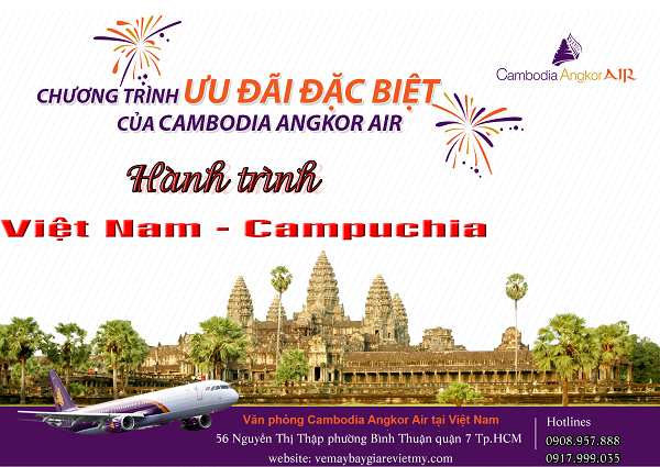 Khuyến mãi hãng Cambodia Angkor Air