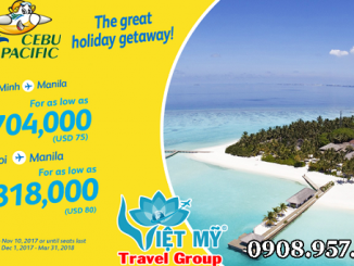 Cebu Pacific khuyến mãi đi Manila chỉ 75 USD