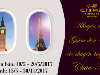 Khuyến mãi giảm 35% giá vé của Etihad Airways