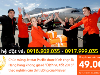 Jetstar Pacific khuyến mãi toàn mạng bay với giá vé 49.000 đồng