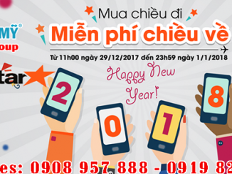 Jetstar khuyến mãi mua vé miễn phí chiều về đầu năm 2018