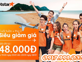 Jetstar khuyến mãi cuối tuần đầu năm 2018