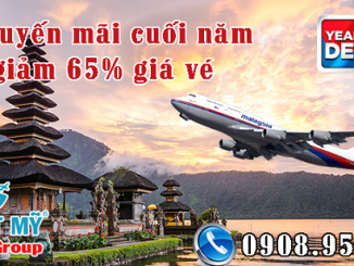 Khuyến mãi cuối năm giảm 65% giá vé hãng Malaysia Airlines
