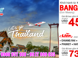 Khuyến mãi bay Thái Lan giá rẻ hãng Thai Lion Air
