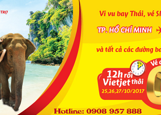 Vi vu bay Thái Lan với vé 0đ Vietjet Air