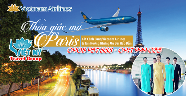 Vietnam Airlines khuyến mãi đi Pháp