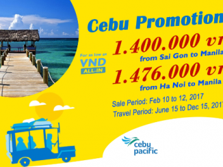Cebu Pacific ưu đãi vé rẻ đi Manila