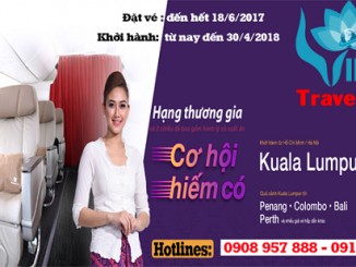 Khuyến mãi giá vé hạng thương gia của Malindo