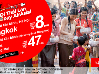 Đi Thái Lan bay AirAsia cùng nhiều chuyến bay giá rẻ