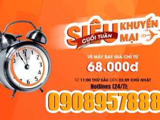 khuyến mãi 68k cuối tuần của Jetstar