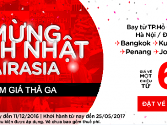 Mừng Sinh Nhật AirAsia, Giảm Giá Thả Ga