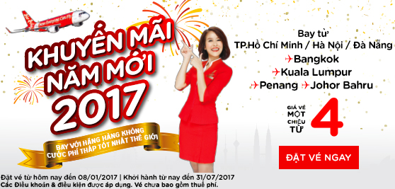 Khuyến mãi năm mới 2017 cùng AirAsia