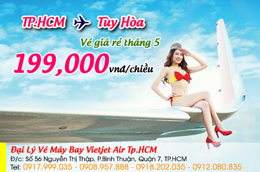 Vé máy bay TPHCM-Tuy Hòa giá rẻ tháng 5