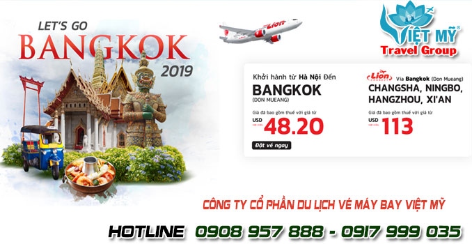 Khuyến mãi bay 2019 hãng Thai Lion Air