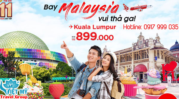 AirAsia ưu đãi vé đi Malaysia giá chỉ từ 899k
